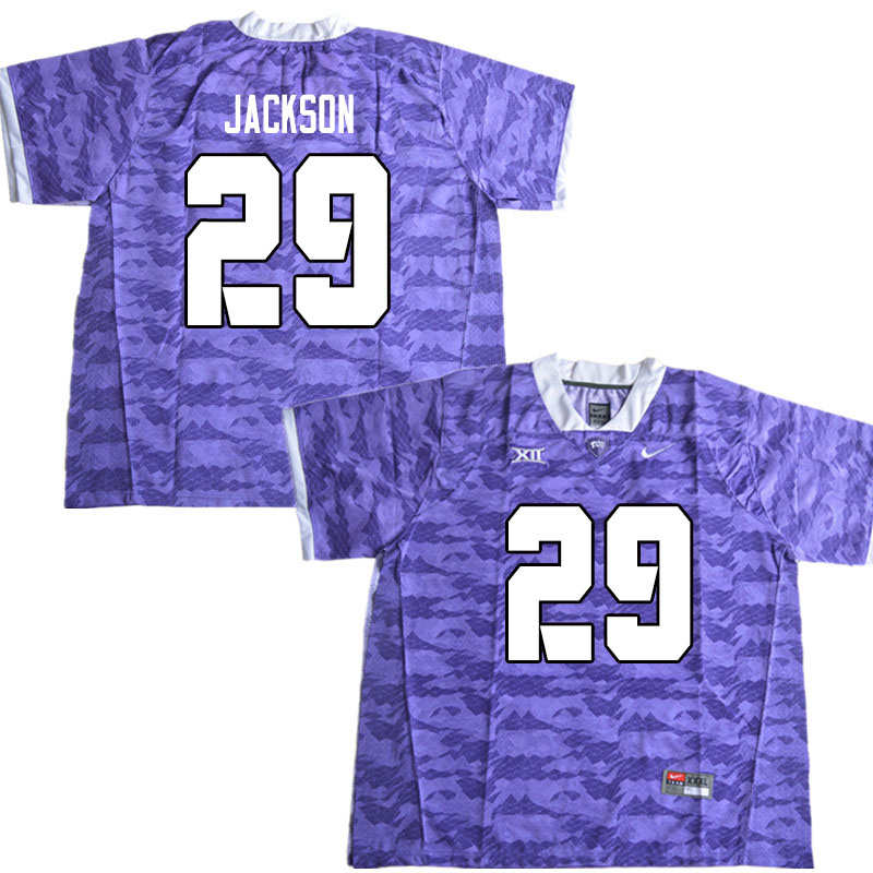 Men #29 Sterling Jackson TCU Horned Frogs College Football Jerseys Sale-Limited Purple